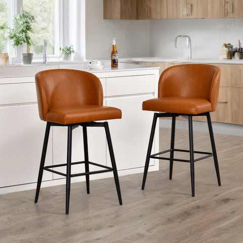 Duhome Barhocker 2er Set Barstuhl 360° Drehbar Küchenstuhl aus PU Bistrohocker