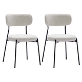 Load image into Gallery viewer, Duhome Esszimmerstühle Küchenstuhl 2er Set Polsterstuhl Wohnzimmerstuhl aus Bouclé Polsterstoff und Metallbeine für Küche Esszimmer Lounge Wohnzimmer Schlafzimmer, Gelb