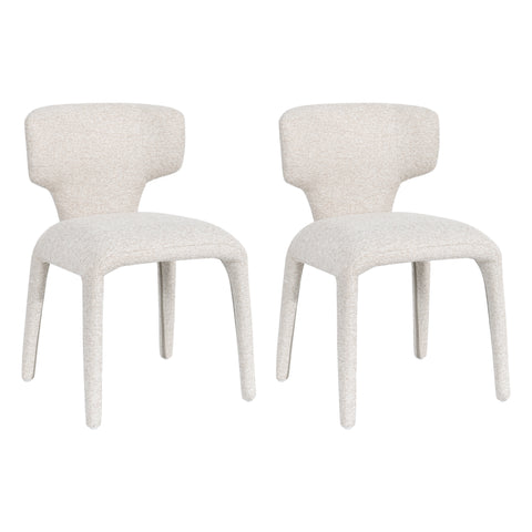 Duhome Essstuhl 2er Set Küchenstuhl Vollbedeckung Bouclé Material Leicht Luxus minimalistischer Stil