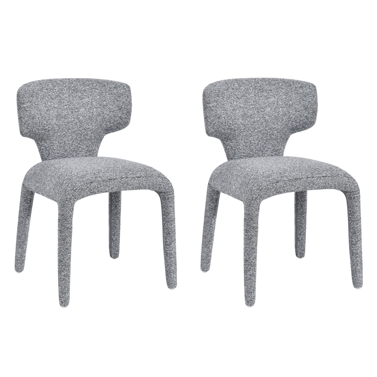 Duhome Essstuhl 2er Set Küchenstuhl Vollbedeckung Bouclé Material Leicht Luxus minimalistischer Stil