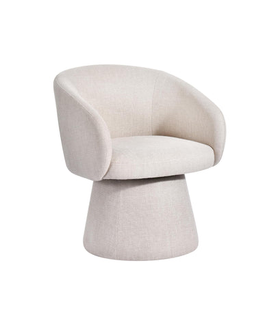 Duhome Modern gepolsterter Leinen-Drehstuhl (360°), Kegel-Design