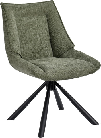 Duhome Esszimmerstuhl, Chenille-Stoff, 180° drehbar