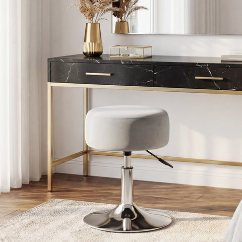 Drehhocker Sitzhocker Hocker RUND höhenverstellbar drehbar aus Kunstleder Farbauswahl Duhome 428S