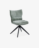 Load image into Gallery viewer, Duhome Drehbarer Chenille-Polsterstuhl mit 360°-Rotation und automatischer Rückstellung