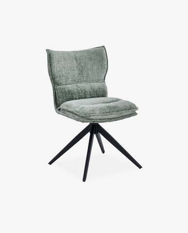 Duhome Drehbarer Chenille-Polsterstuhl mit 360°-Rotation und automatischer Rückstellung