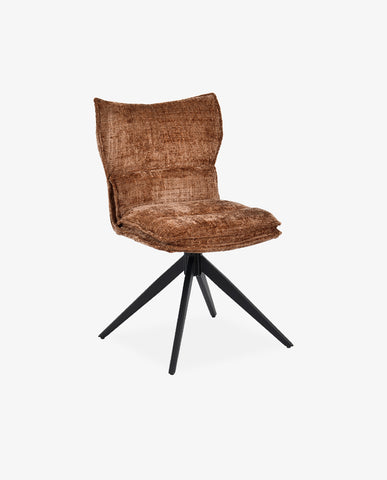 Duhome Drehbarer Chenille-Polsterstuhl mit 360°-Rotation und automatischer Rückstellung