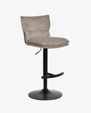 Laden Sie das Bild in den Galerie-Viewer, Höhenverstellbarer Drehbarer Bouclé-Barhocker mit Fußstütze