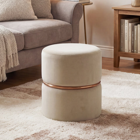 Duhome Sitzhocker Hocker Rund Polsterhocker Schminkhocker edles Design 9123