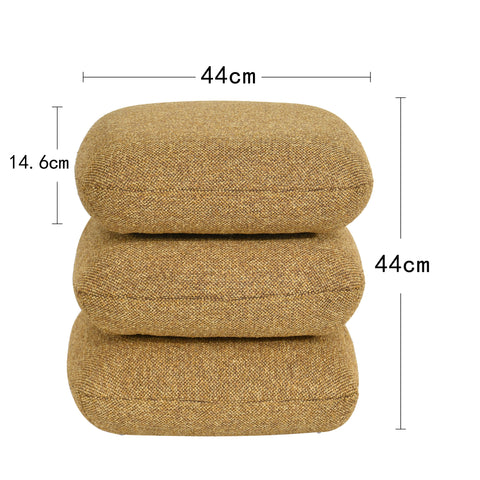 Duhome Sitzhocker aus Bouclé Stoff Ottoman 360° Drehbar Polsterhocker Modern Hocker