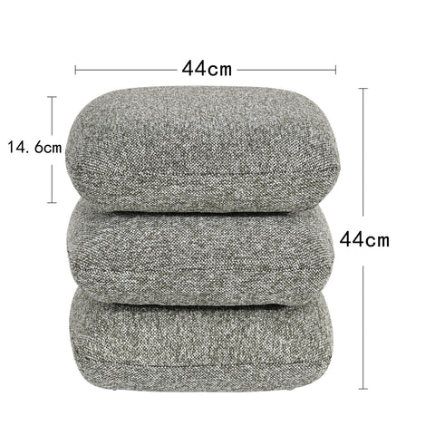 Duhome Sitzhocker aus Bouclé Stoff Ottoman 360° Drehbar Polsterhocker Modern Hocker