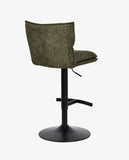 Laden Sie das Bild in den Galerie-Viewer, Höhenverstellbarer Drehbarer Bouclé-Barhocker mit Fußstütze