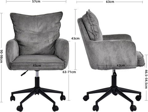 Duhome Drehstuhl aus Kordsamt