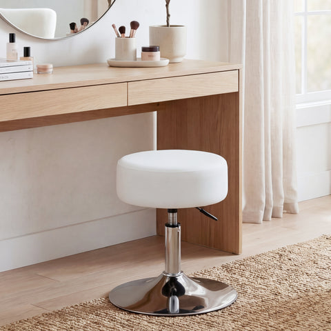 Drehhocker Sitzhocker Hocker RUND höhenverstellbar drehbar aus Kunstleder Farbauswahl Duhome 428S