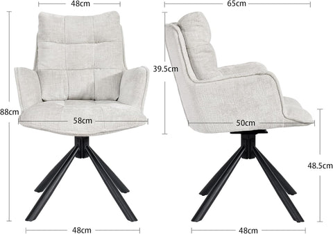 Duhome 180° drehbarer Esszimmerstuhl mit automatischer Liegefunktion