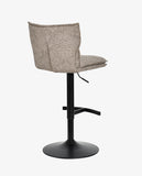 Laden Sie das Bild in den Galerie-Viewer, Höhenverstellbarer Drehbarer Bouclé-Barhocker mit Fußstütze