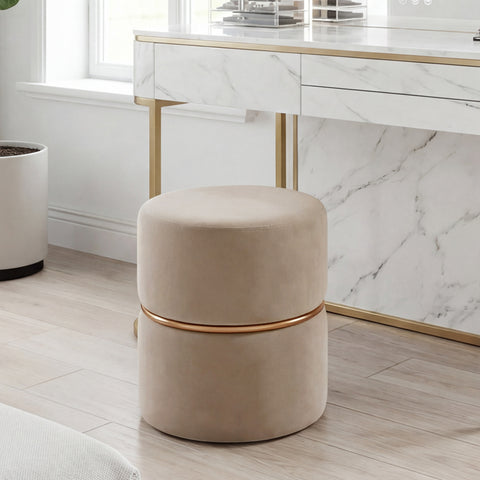 Duhome Sitzhocker Hocker Rund Polsterhocker Schminkhocker edles Design 9123