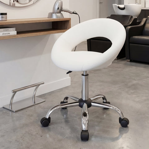 Rollhocker / STUHL in 3 Farben, mit Lehne ,Praxishocker Drehhocker TYP 171XF Hocker