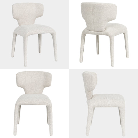 Duhome Essstuhl 2er Set Küchenstuhl Vollbedeckung Bouclé Material Leicht Luxus minimalistischer Stil