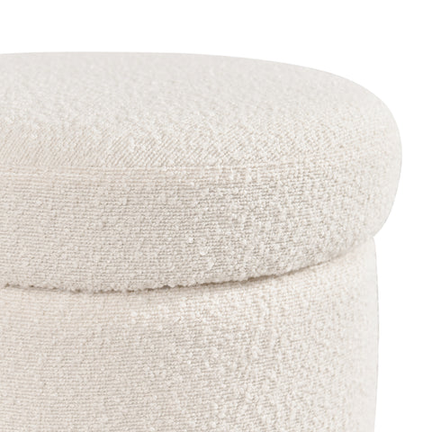 Duhome Ottoman Drehbar Rund Polsterhocker mit Stauraum Sitzhocker mit Deckel Stauhocker