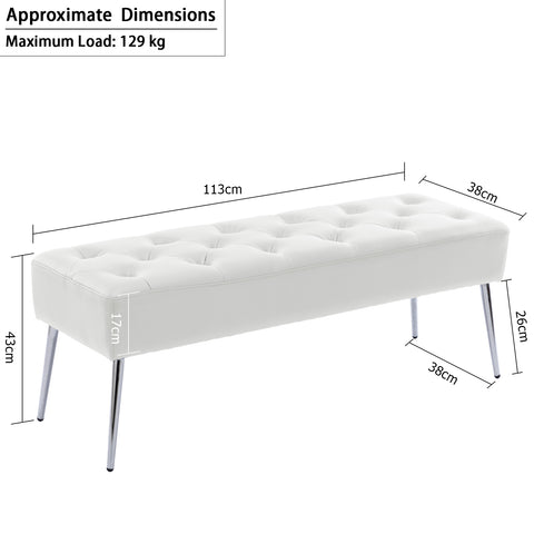 Duhome Sitzbank Polsterbank Schminkhocker Schminkbank edles Design 9130C