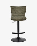 Laden Sie das Bild in den Galerie-Viewer, Höhenverstellbarer Drehbarer Bouclé-Barhocker mit Fußstütze