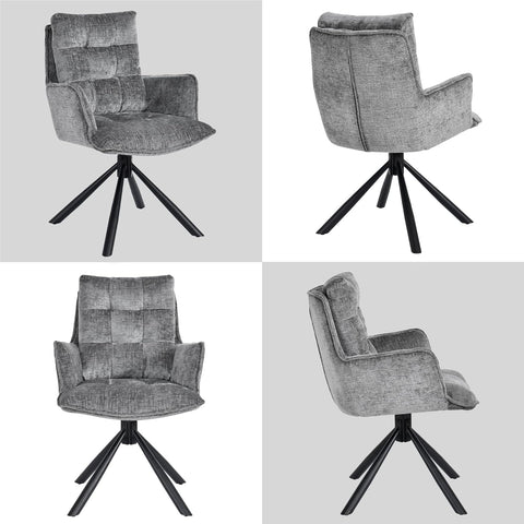 Duhome 180° drehbarer Esszimmerstuhl mit automatischer Liegefunktion