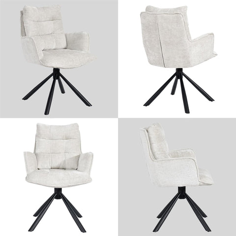 Duhome 180° drehbarer Esszimmerstuhl mit automatischer Liegefunktion