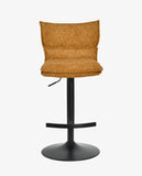 Laden Sie das Bild in den Galerie-Viewer, Höhenverstellbarer Drehbarer Bouclé-Barhocker mit Fußstütze