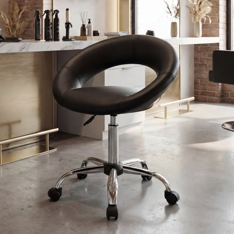 Rollhocker / STUHL in 3 Farben, mit Lehne ,Praxishocker Drehhocker TYP 171XF Hocker