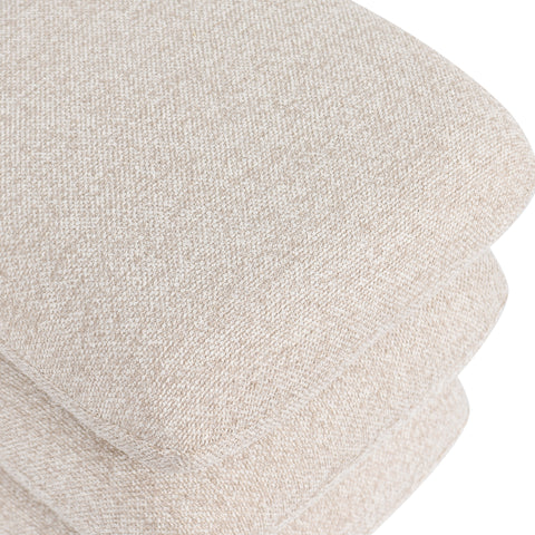 Duhome Sitzhocker aus Bouclé Stoff Ottoman 360° Drehbar Polsterhocker Modern Hocker