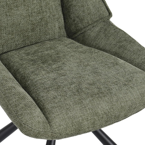 Duhome Esszimmerstuhl, Chenille-Stoff, 180° drehbar