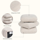 Load image into Gallery viewer, Duhome Sitzhocker aus Bouclé Stoff Ottoman 360° Drehbar Polsterhocker Modern Hocker