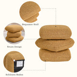 Load image into Gallery viewer, Duhome Sitzhocker aus Bouclé Stoff Ottoman 360° Drehbar Polsterhocker Modern Hocker