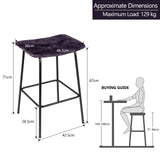 Load image into Gallery viewer, Duhome 2x Barhocker Barstuhl Gestell aus Metall Tresenhocker gepolstert Sitzhöhe 71 cm 5298D1