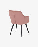 Load image into Gallery viewer, Esszimmerstuhl aus Stoff (Samt) Farbauswahl Retro Design Armlehnstuhl Stuhl mit Rückenlehne Sessel Metallbeine Duhome 8058