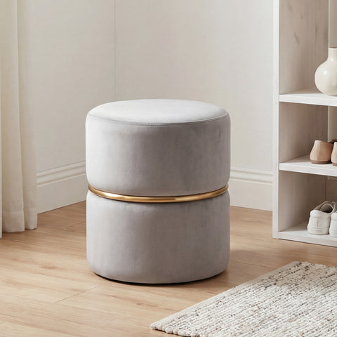 Duhome Sitzhocker Hocker Rund Polsterhocker Schminkhocker edles Design 9123