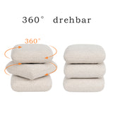 Load image into Gallery viewer, Duhome Sitzhocker aus Bouclé Stoff Ottoman 360° Drehbar Polsterhocker Modern Hocker