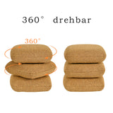 Load image into Gallery viewer, Duhome Sitzhocker aus Bouclé Stoff Ottoman 360° Drehbar Polsterhocker Modern Hocker