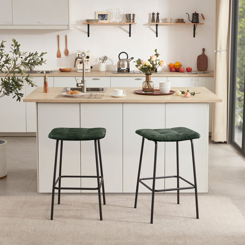 Duhome 2x Barhocker Barstuhl Gestell aus Metall Tresenhocker gepolstert Sitzhöhe 71 cm 5298D1