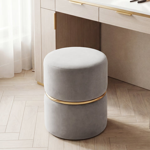 Duhome Sitzhocker Hocker Rund Polsterhocker Schminkhocker edles Design 9123