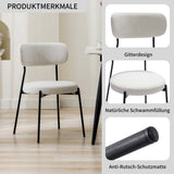 Load image into Gallery viewer, Duhome Esszimmerstühle Küchenstuhl 2er Set Polsterstuhl Wohnzimmerstuhl aus Bouclé Polsterstoff und Metallbeine für Küche Esszimmer Lounge Wohnzimmer Schlafzimmer, Gelb