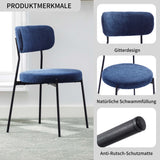 Load image into Gallery viewer, Duhome Esszimmerstühle Küchenstuhl 2er Set Polsterstuhl Wohnzimmerstuhl aus Bouclé Polsterstoff und Metallbeine für Küche Esszimmer Lounge Wohnzimmer Schlafzimmer, Gelb