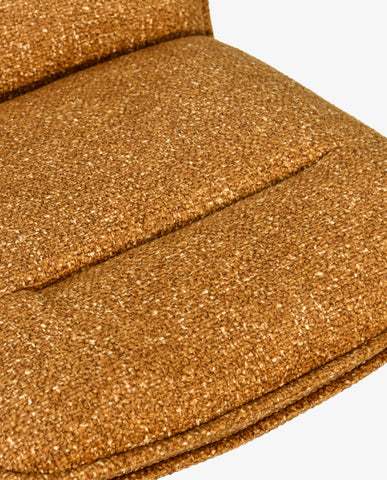 Höhenverstellbarer Drehbarer Bouclé-Barhocker mit Fußstütze