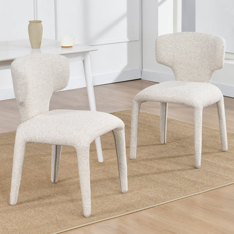 Duhome Essstuhl 2er Set Küchenstuhl Vollbedeckung Bouclé Material Leicht Luxus minimalistischer Stil