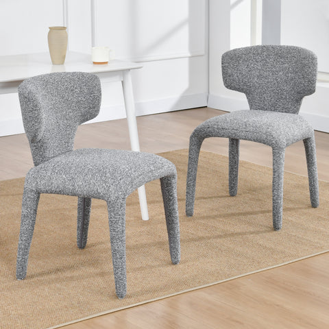 Duhome Essstuhl 2er Set Küchenstuhl Vollbedeckung Bouclé Material Leicht Luxus minimalistischer Stil