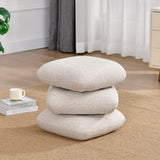 Load image into Gallery viewer, Duhome Sitzhocker aus Bouclé Stoff Ottoman 360° Drehbar Polsterhocker Modern Hocker