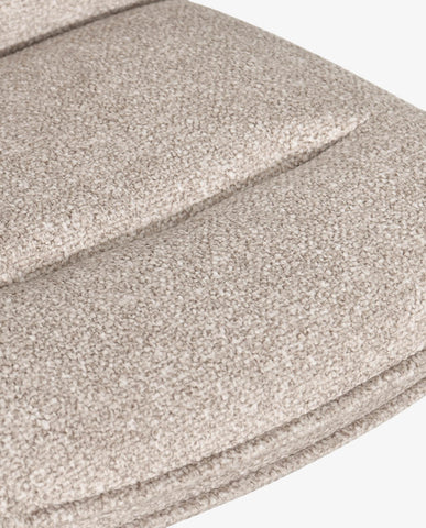 Höhenverstellbarer Drehbarer Bouclé-Barhocker mit Fußstütze