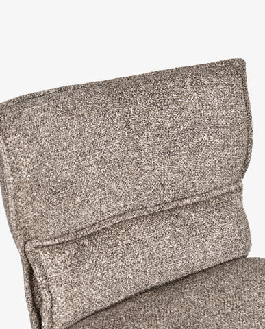 Höhenverstellbarer Drehbarer Bouclé-Barhocker mit Fußstütze