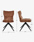 Load image into Gallery viewer, Duhome Drehbarer Chenille-Polsterstuhl mit 360°-Rotation und automatischer Rückstellung