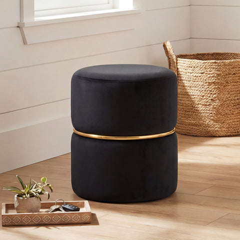 Duhome Sitzhocker Hocker Rund Polsterhocker Schminkhocker edles Design 9123